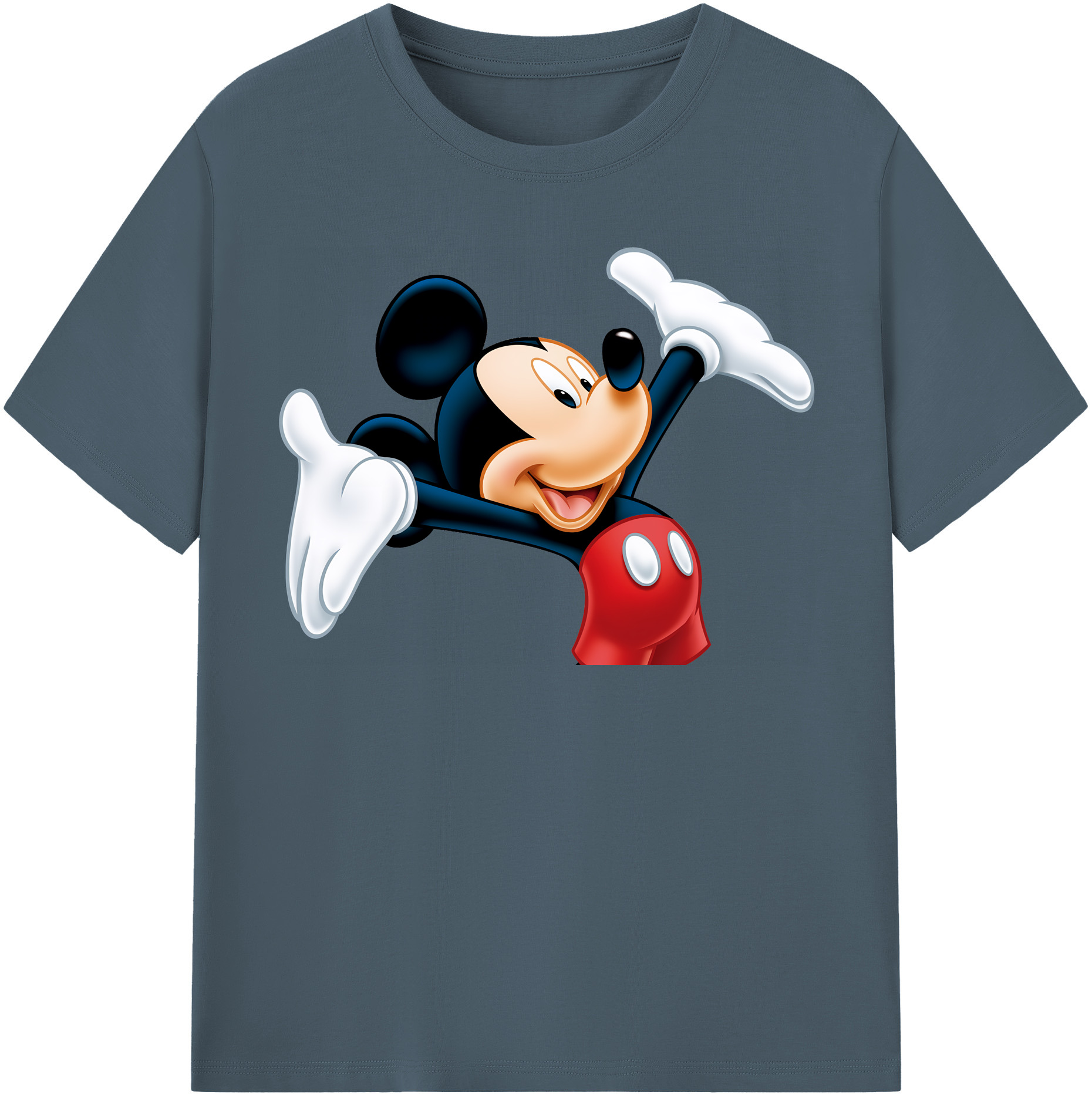 （画像用） ミッキーマウス Mickey Mouse 綿100％半袖Tシャツ（フロントプリント）